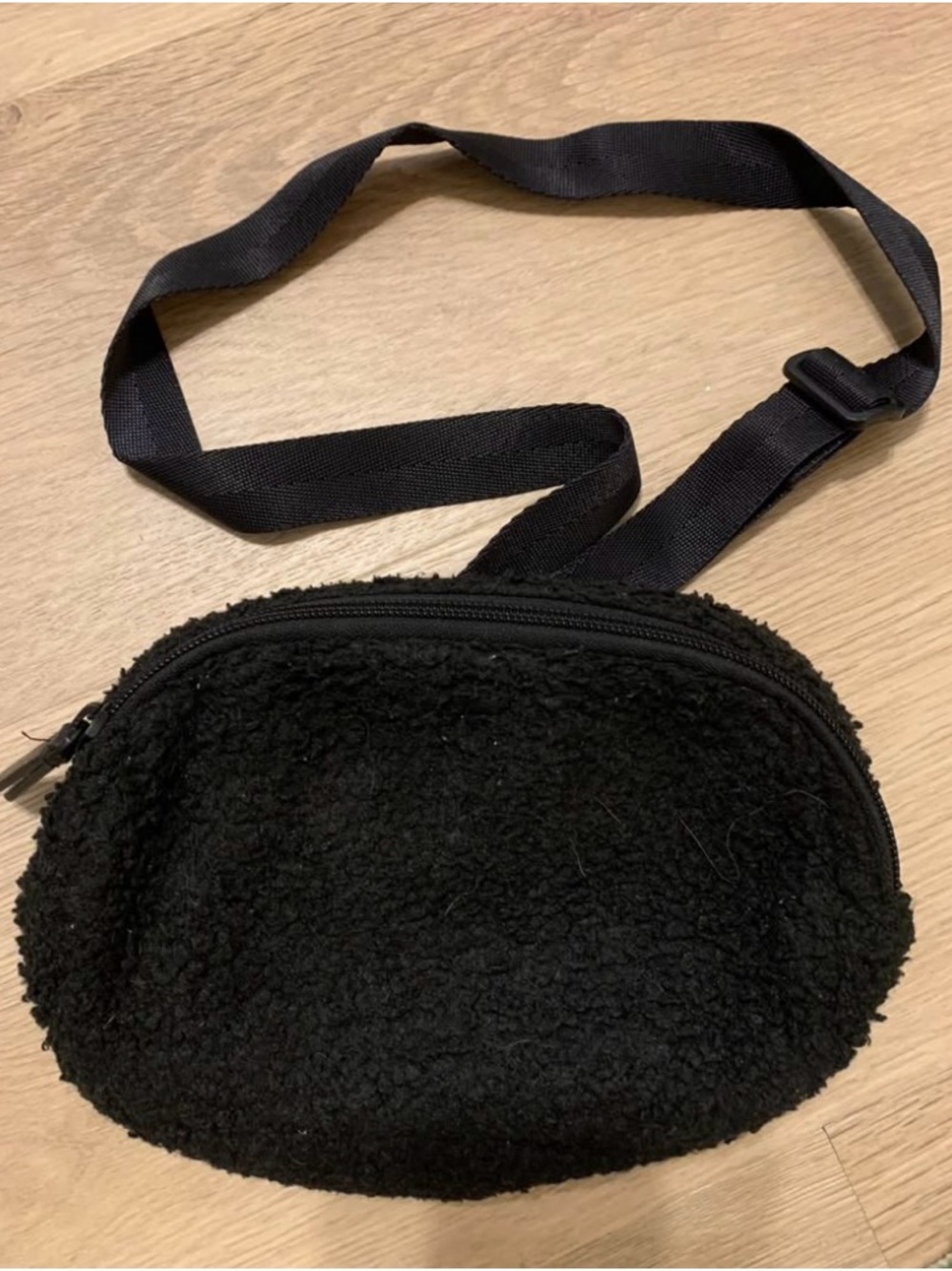 Vera Bradley fuzzy black crossbody bag
